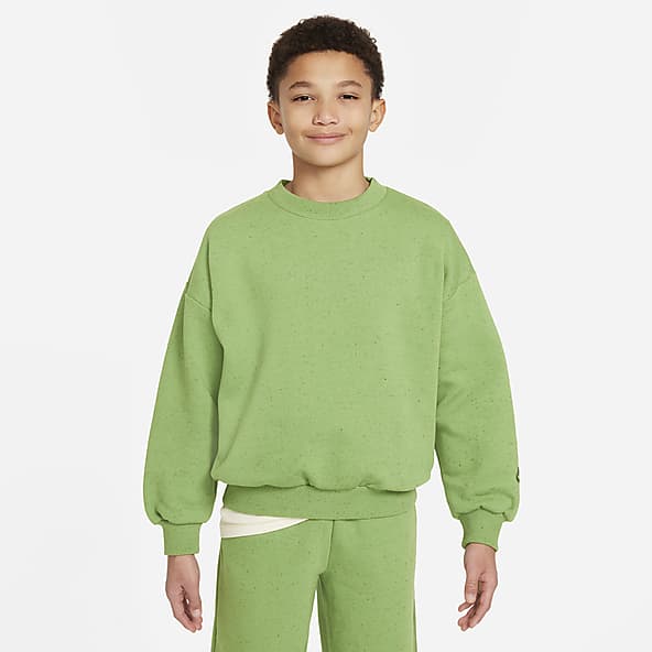 Boys Green Hoodies Pullovers. Nike